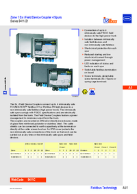 Thumbnail of document Data Sheet - 9411/21 Field device coupler 4 spurs